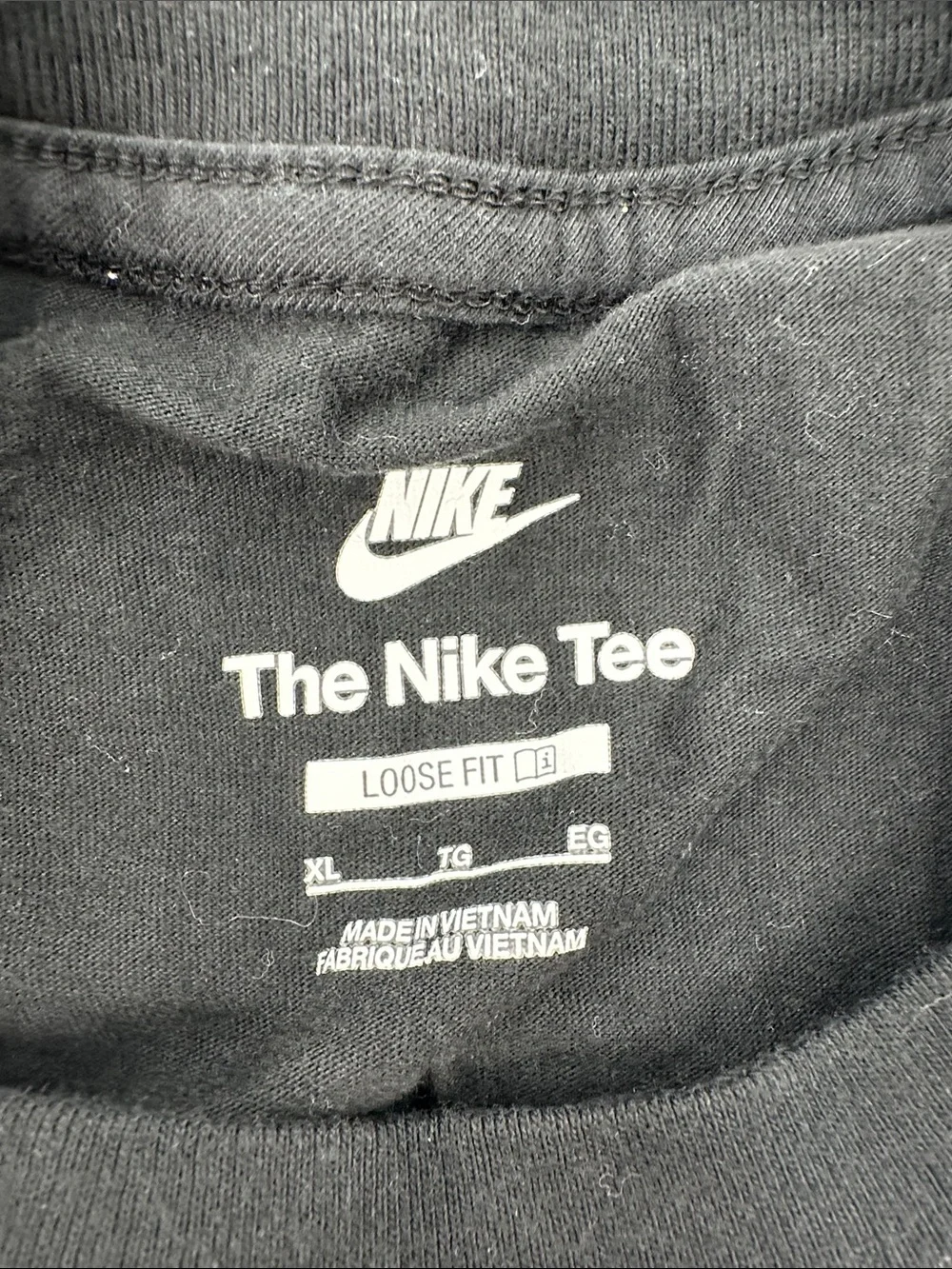 Nike Black Tee with Orange & White Floral Graphic